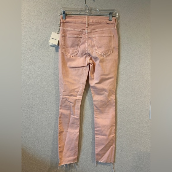 Mother Women’s Pink Lemonade The Looker Ankle Step Frey Pant - 25 - Picture 7 of 9